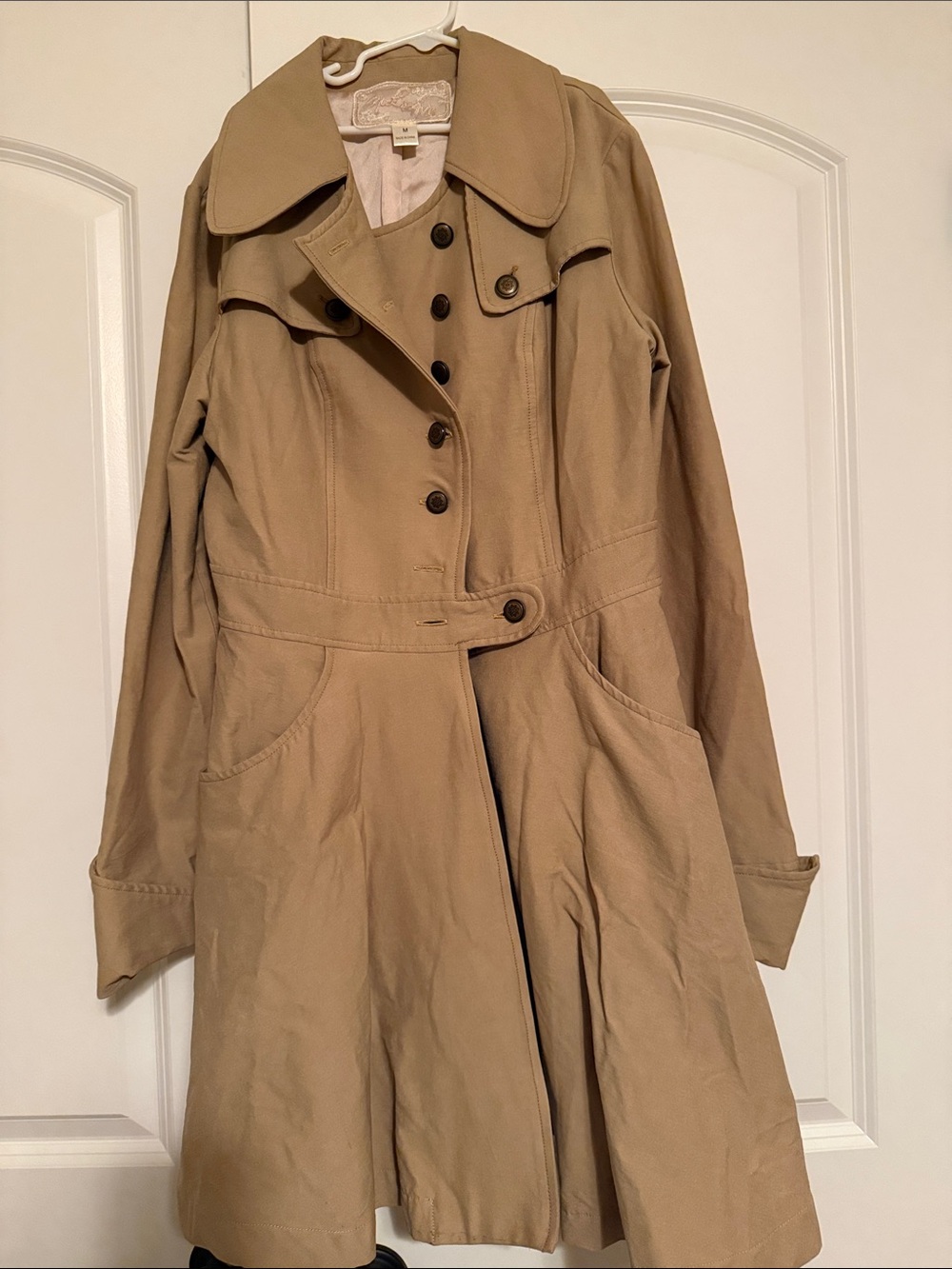 Women’s Tan Trench Coat Jacket - Classic A-Line Style